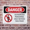 Signmission Authorized Personnel Only Beyond This Point Danger Sign, Plastic, 10in W x 7in L, 2PK OS-2PACK-DS-P-710-L-1036 - alternate 8